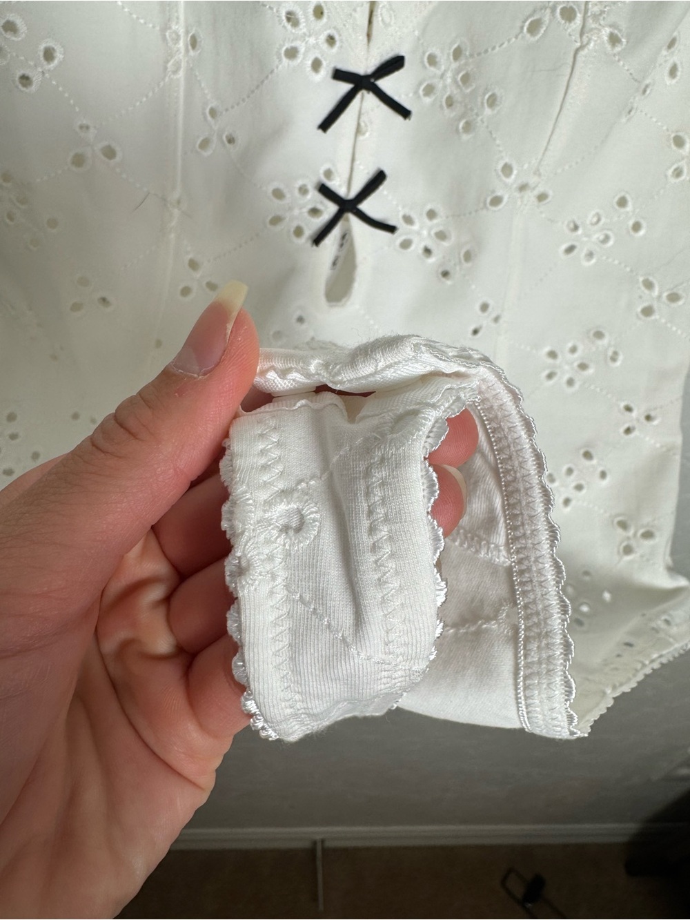 Free People Ivory Eyelet Full Bloom Body Suit - Picture 13 of 13
